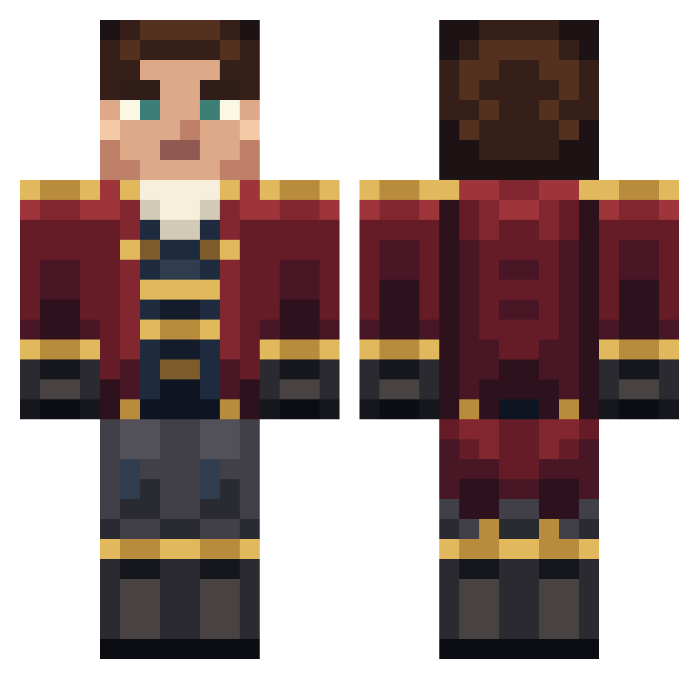 codechimp Minecraft skin, front and back view