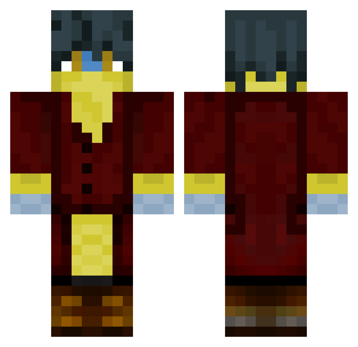Alfondy Minecraft skin, front and back view