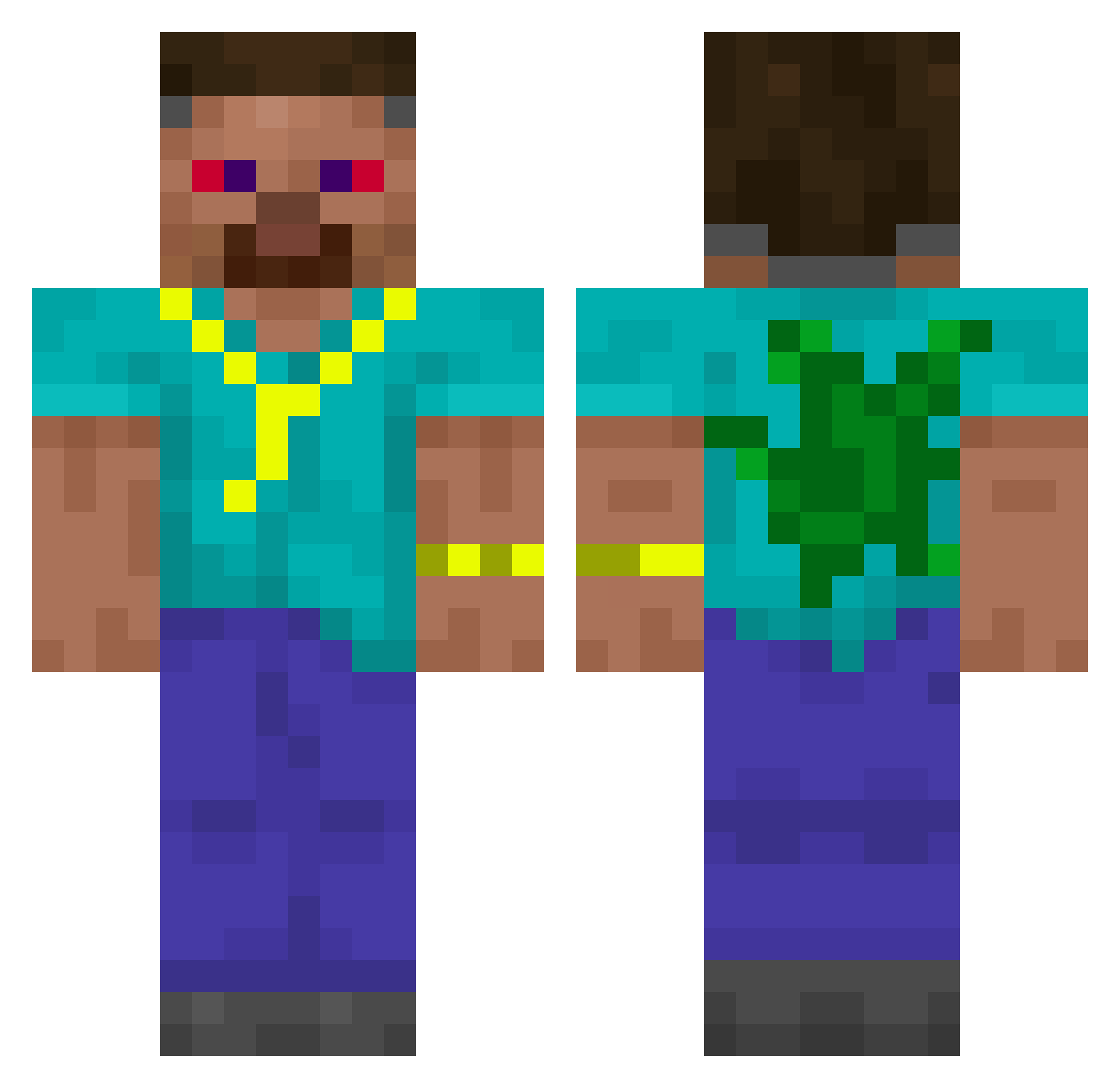 Cursedwind253 Minecraft skin, front and back view