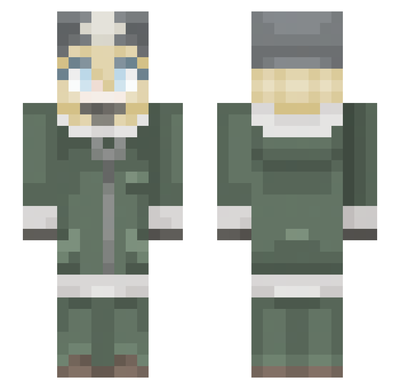 qif_e Minecraft skin, front and back view