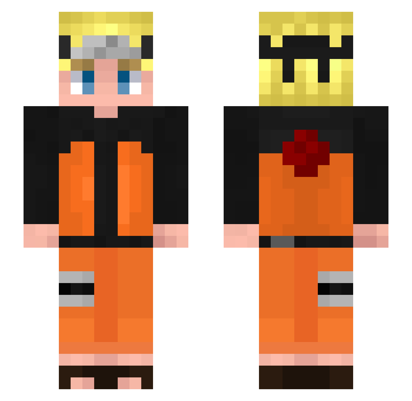 UnKlear_ Minecraft skin, front and back view
