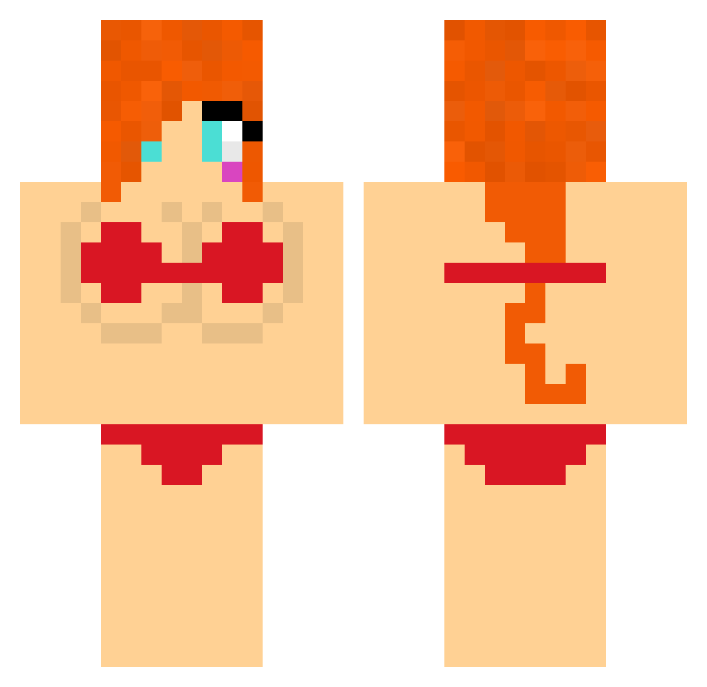VesVzial Minecraft skin, front and back view