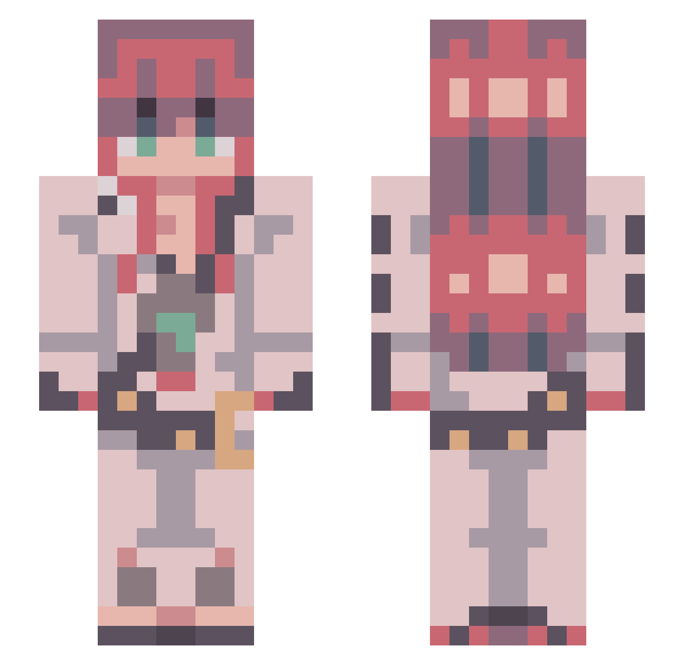 deguuuu Minecraft skin, front and back view