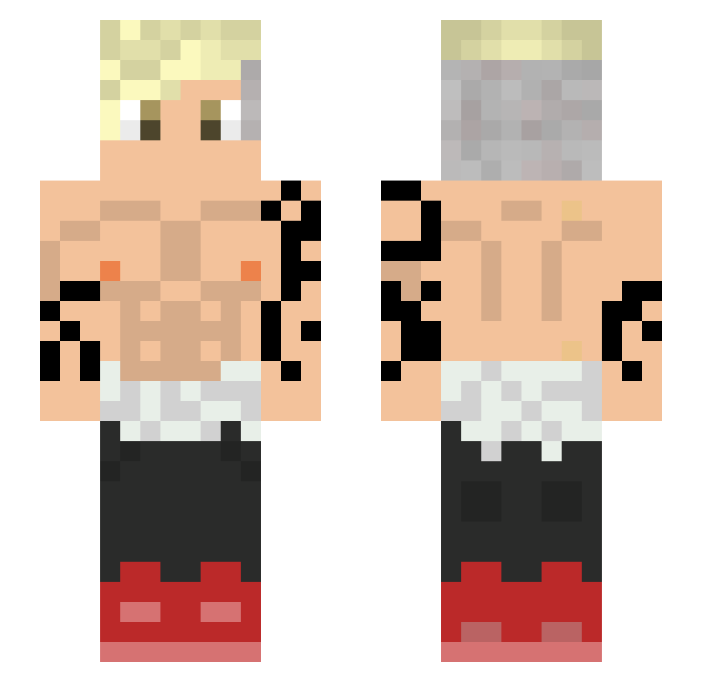 Miguelliano Minecraft skin, front and back view