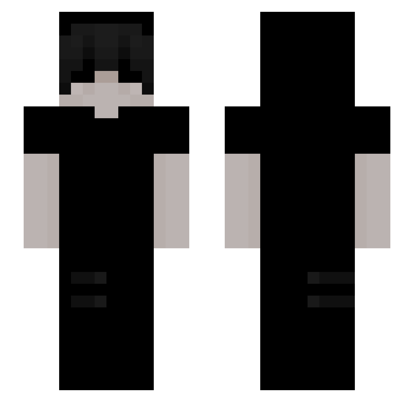 unifiable Minecraft skin, front and back view