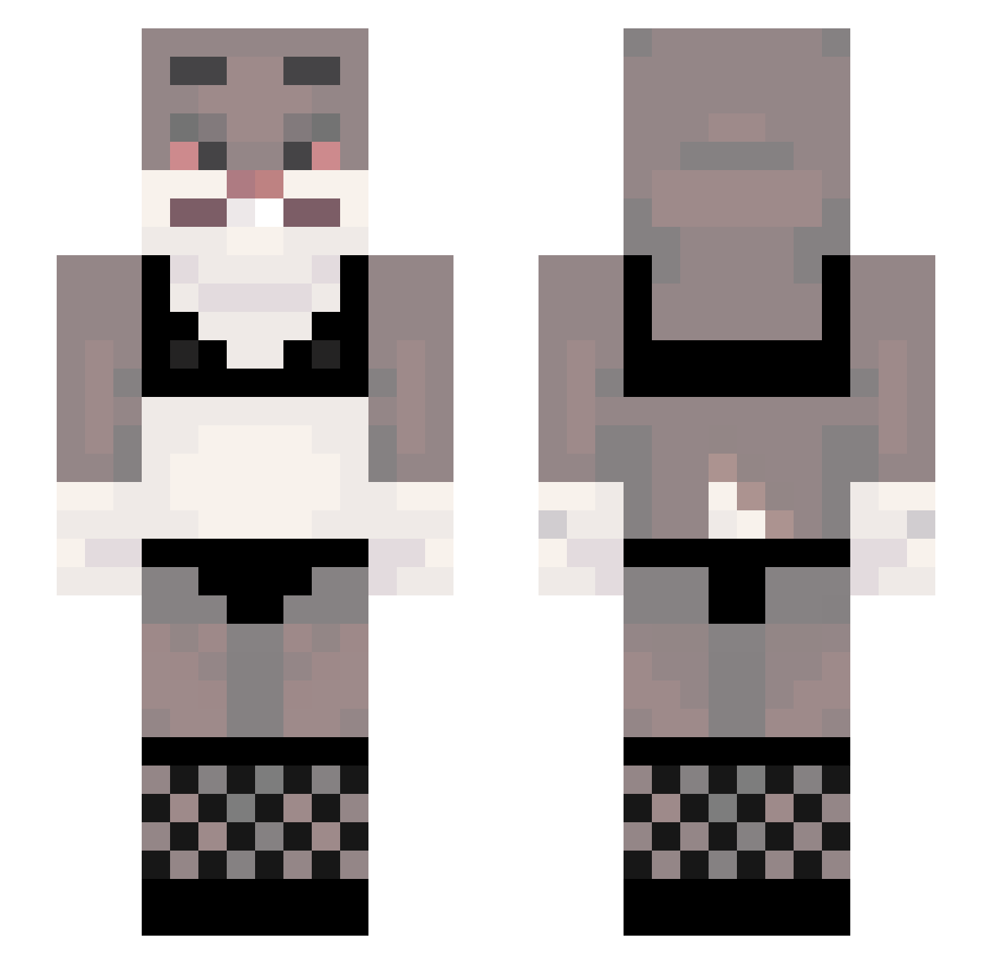 santa320 Minecraft skin, front and back view