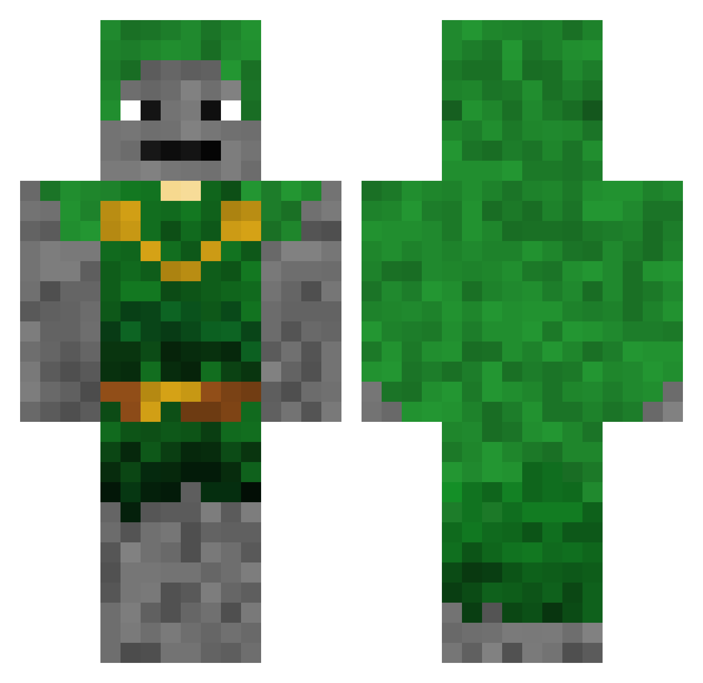 World_of_Ryan Minecraft skin, front and back view