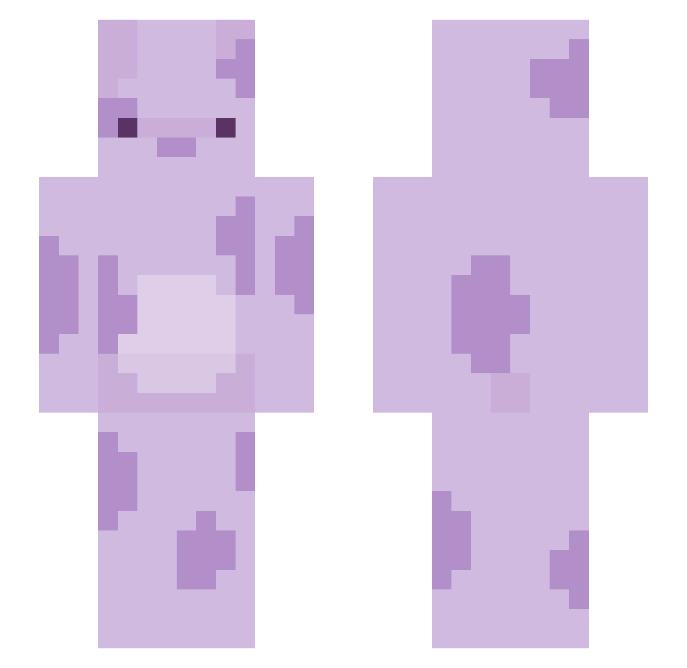 xGlazka Minecraft skin, front and back view