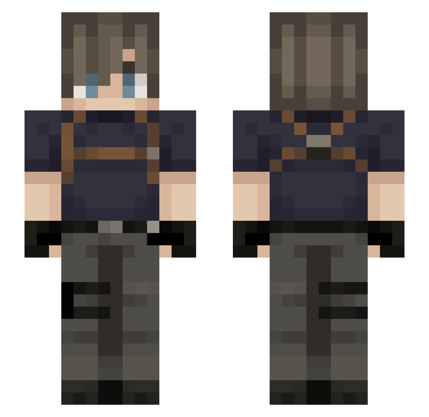 xLapis_Firex Minecraft skin, front and back view
