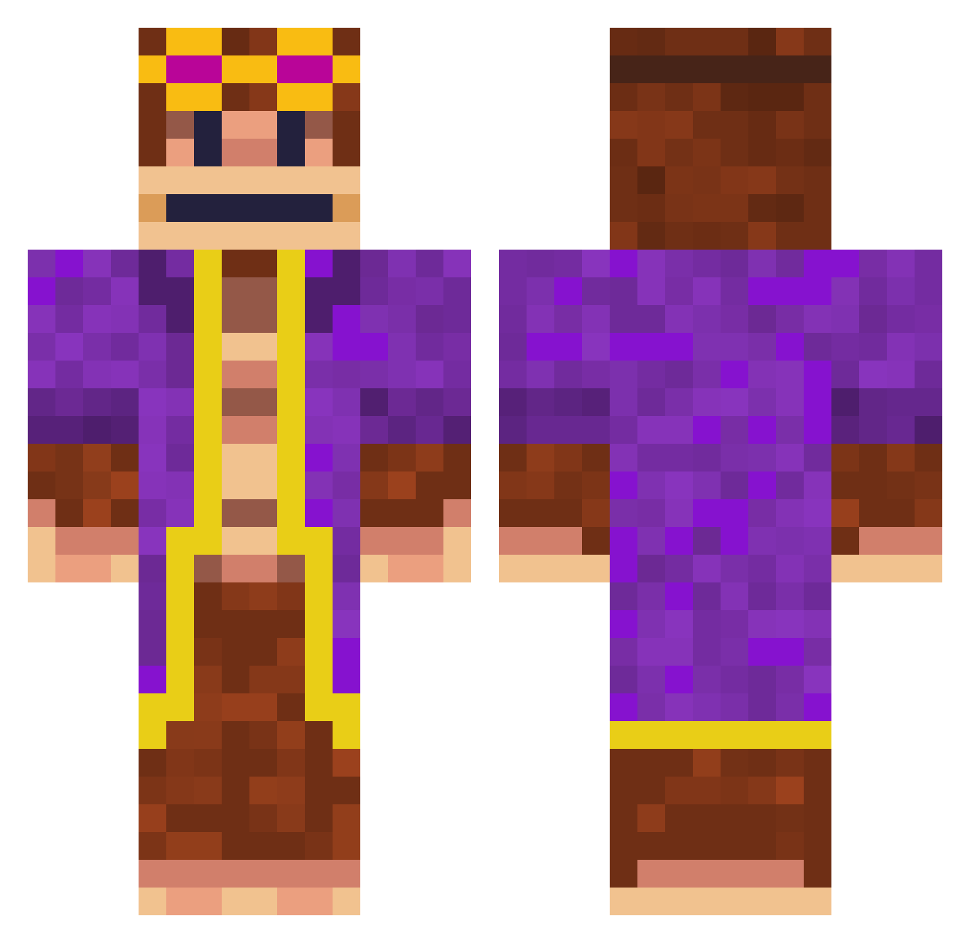 sunnYmori Minecraft skin, front and back view