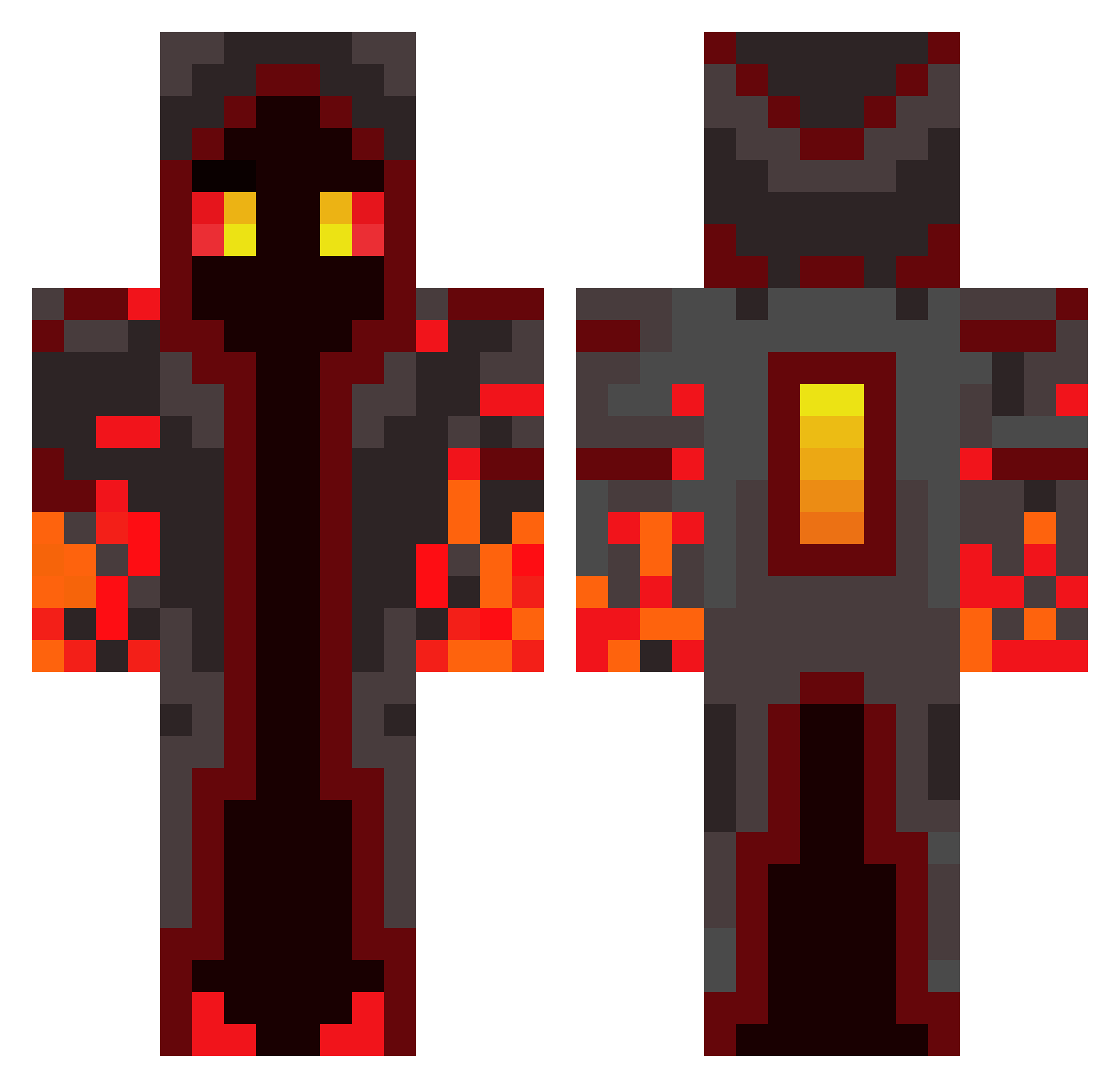 ccesper Minecraft skin, front and back view