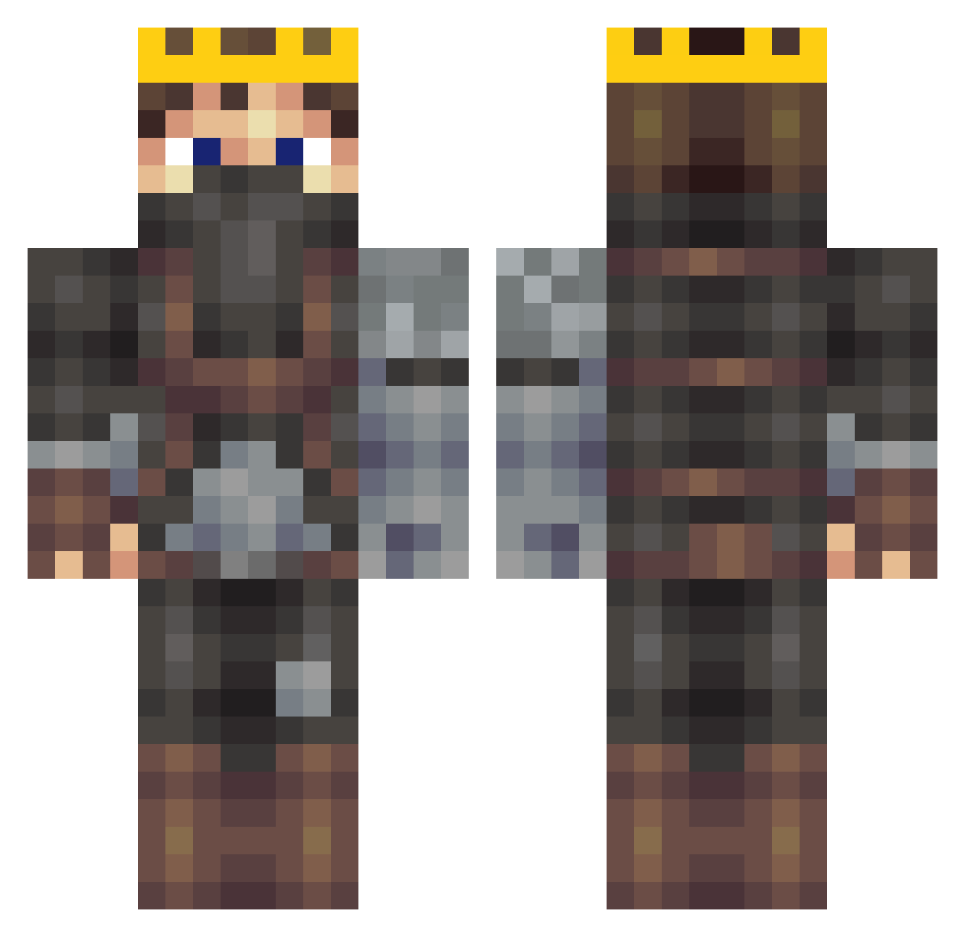 Tjeerdodo Minecraft skin, front and back view
