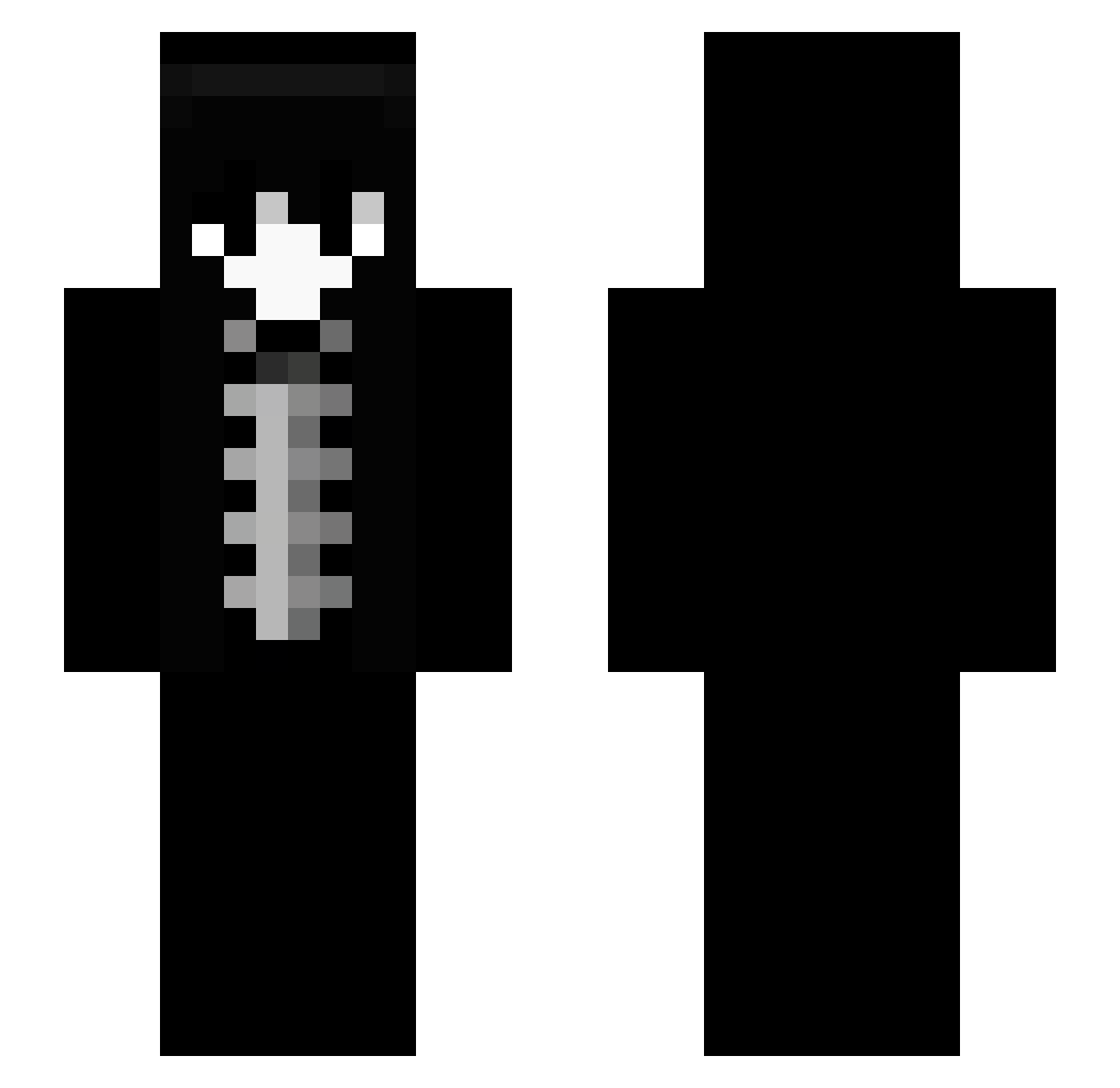 Peanut002628 Minecraft skin, front and back view