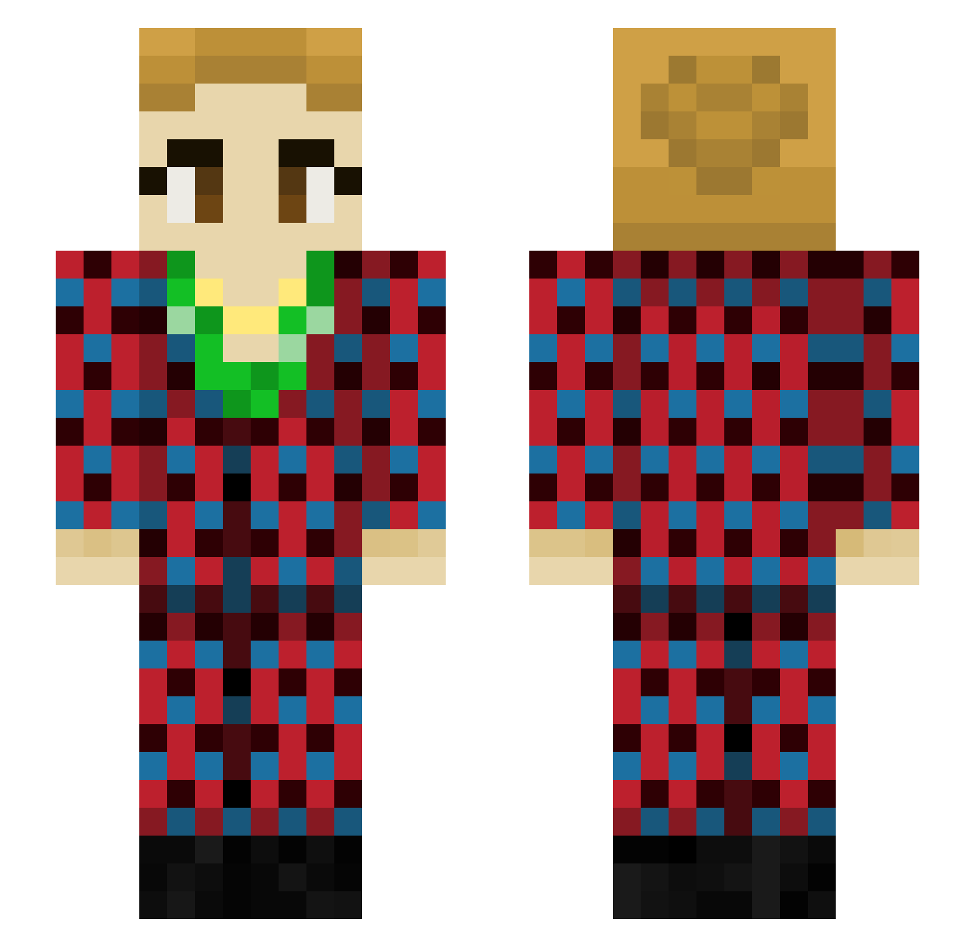 purplenuutti Minecraft skin, front and back view
