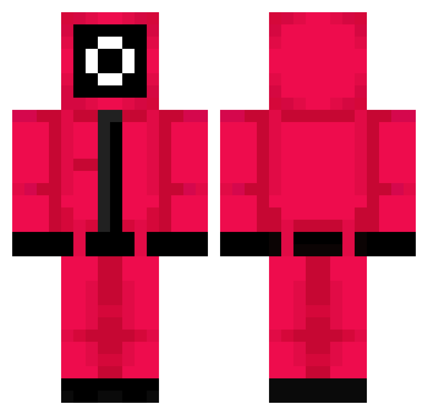 IsraateGM Minecraft skin, front and back view