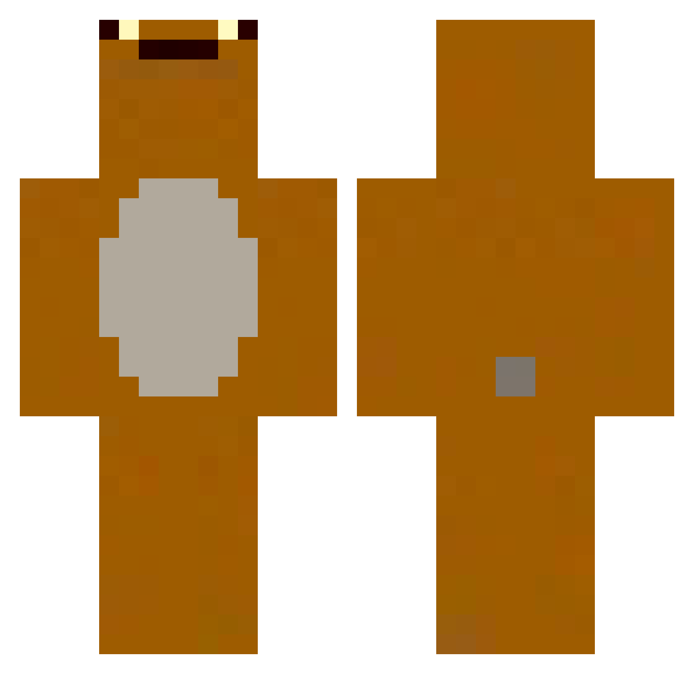 Sam_a7 Minecraft skin, front and back view
