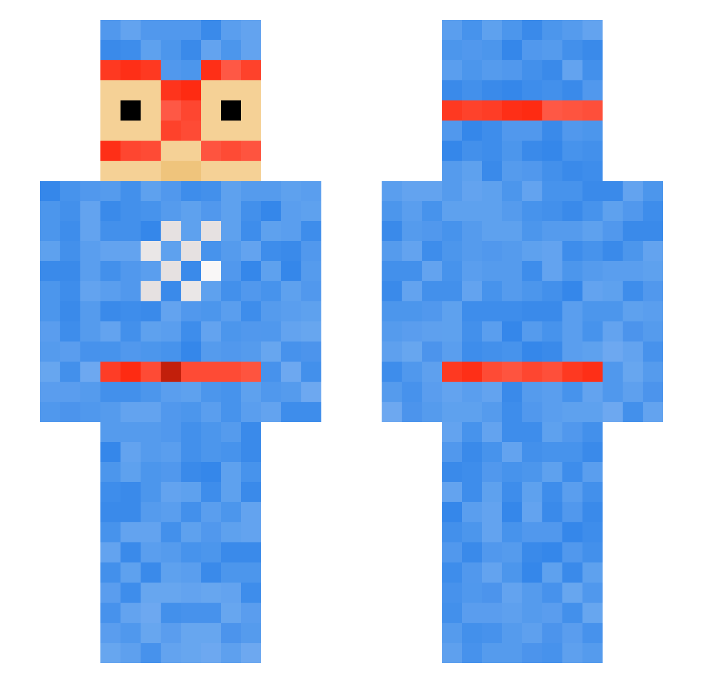 Vasco_Flaggs Minecraft skin, front and back view