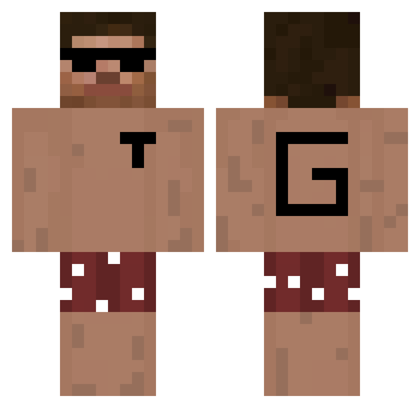 EoGabsNeVida Minecraft skin, front and back view
