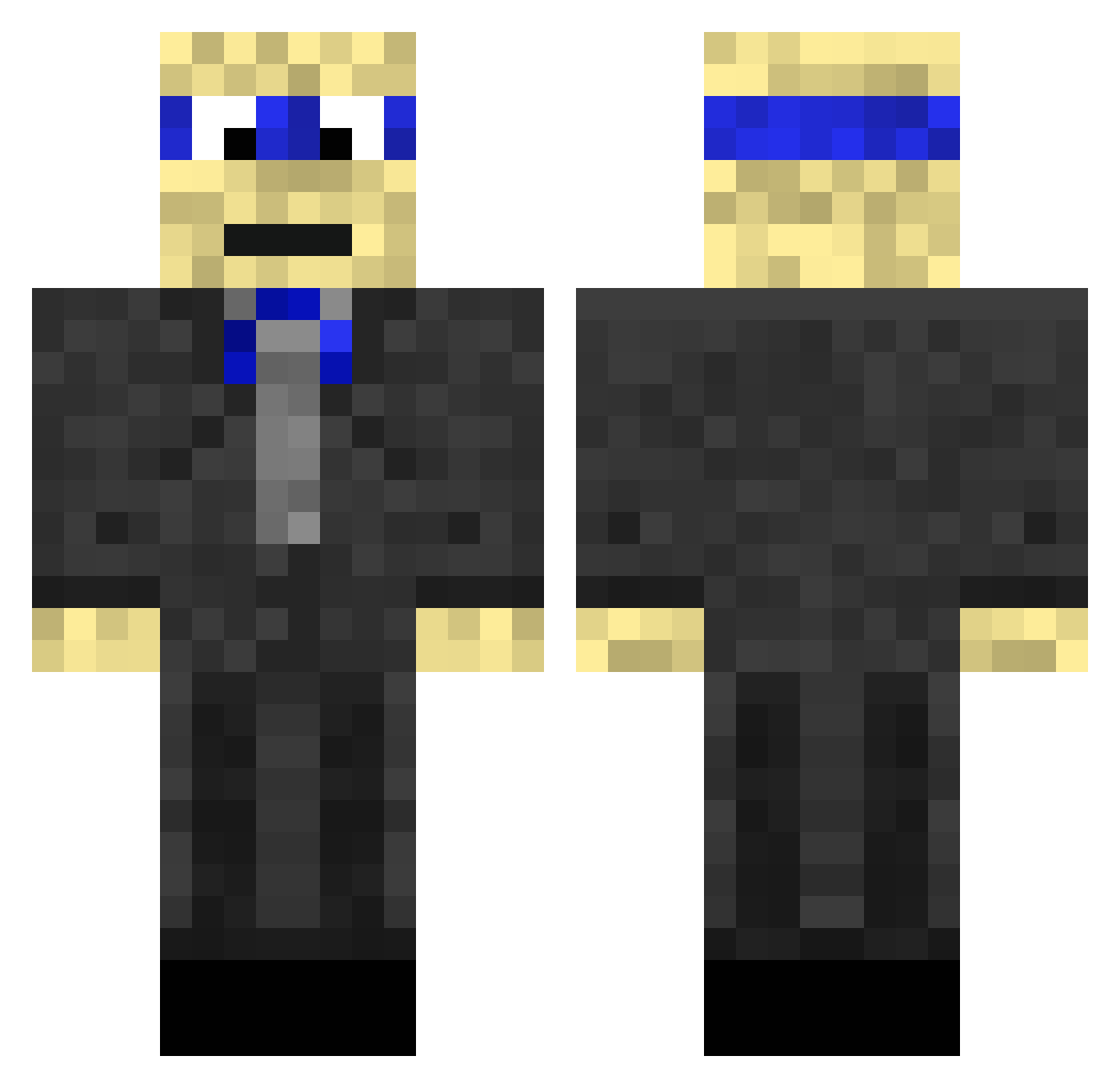 Sweaters Minecraft skin, front and back view