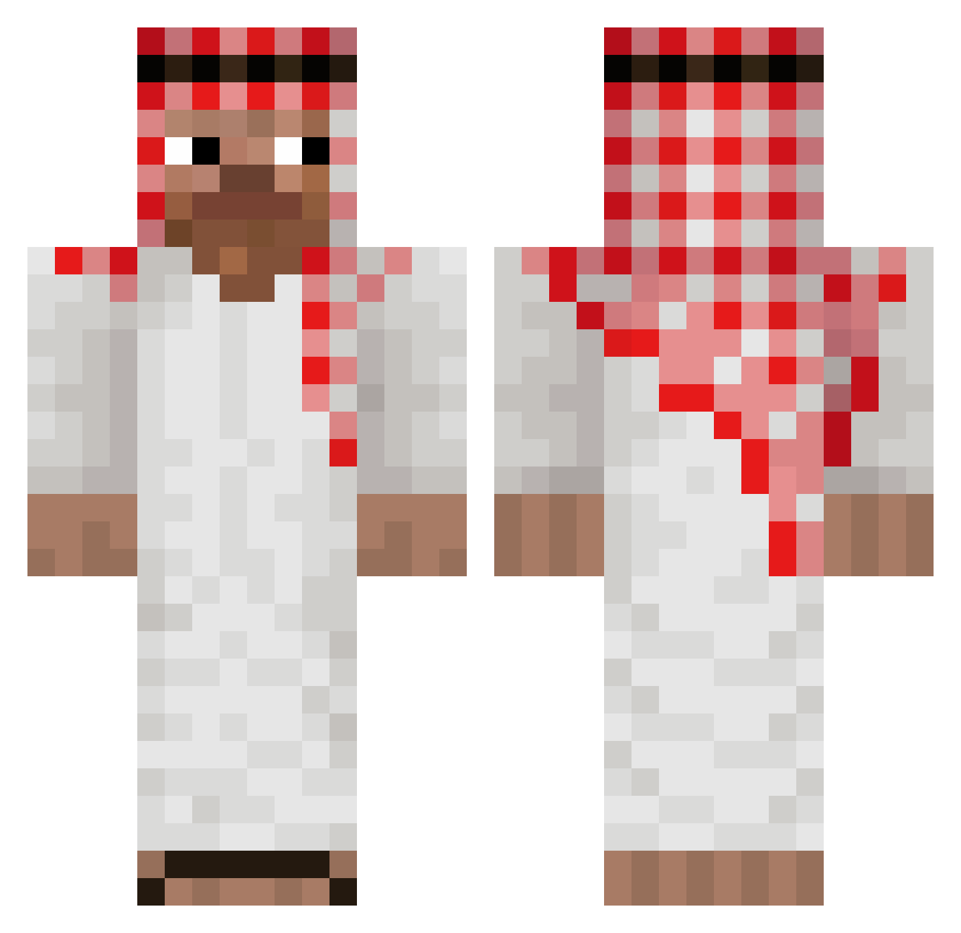 shaabanging Minecraft skin, front and back view