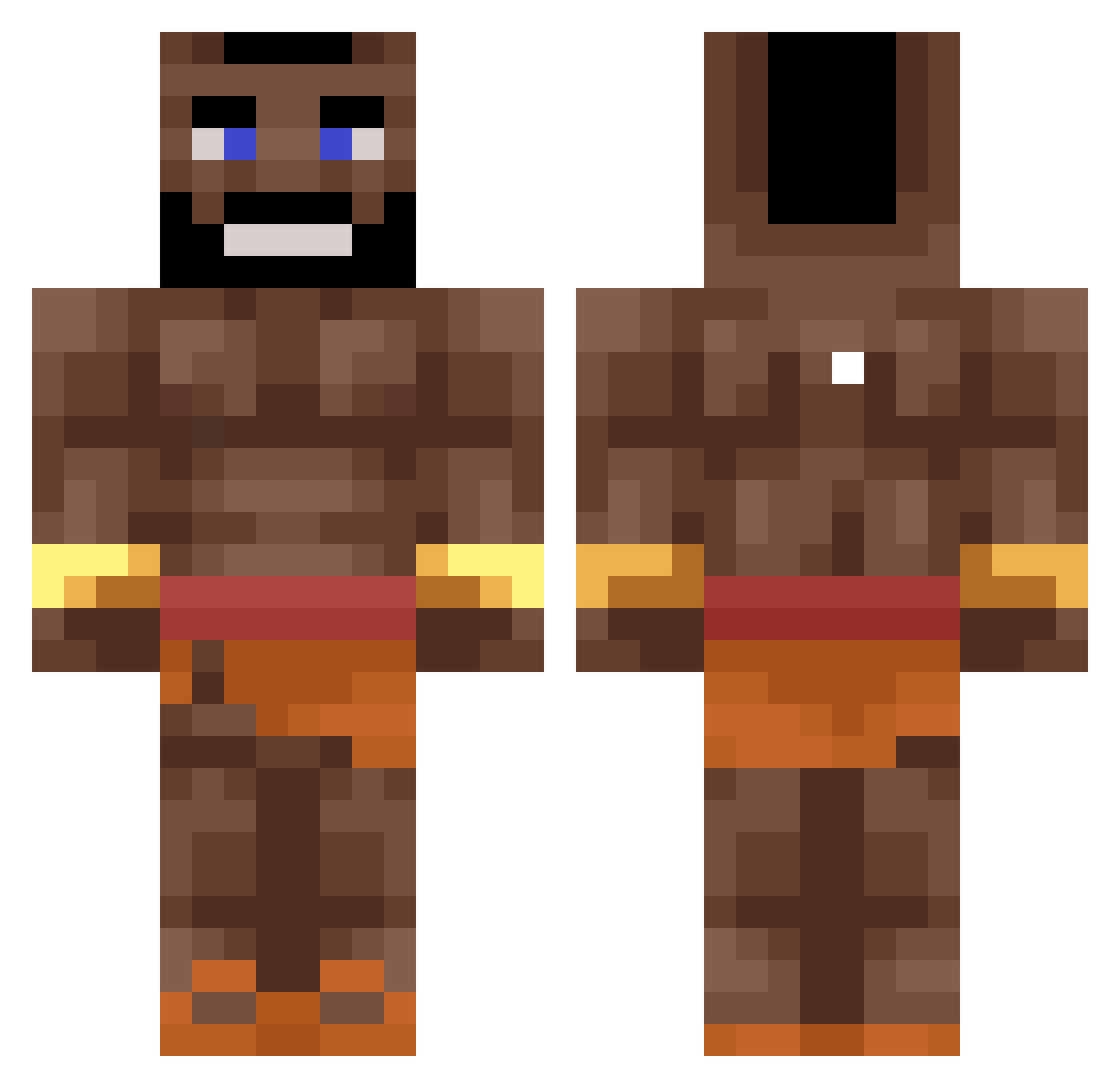 Miymun Minecraft skin, front and back view