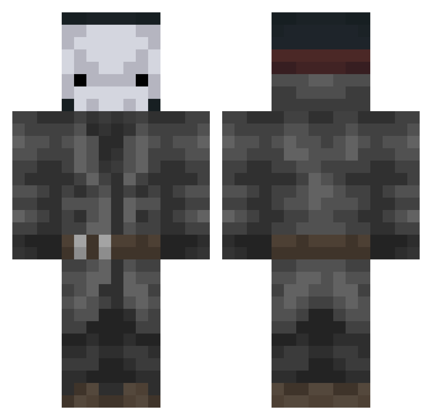 CoolFluffybag Minecraft skin, front and back view