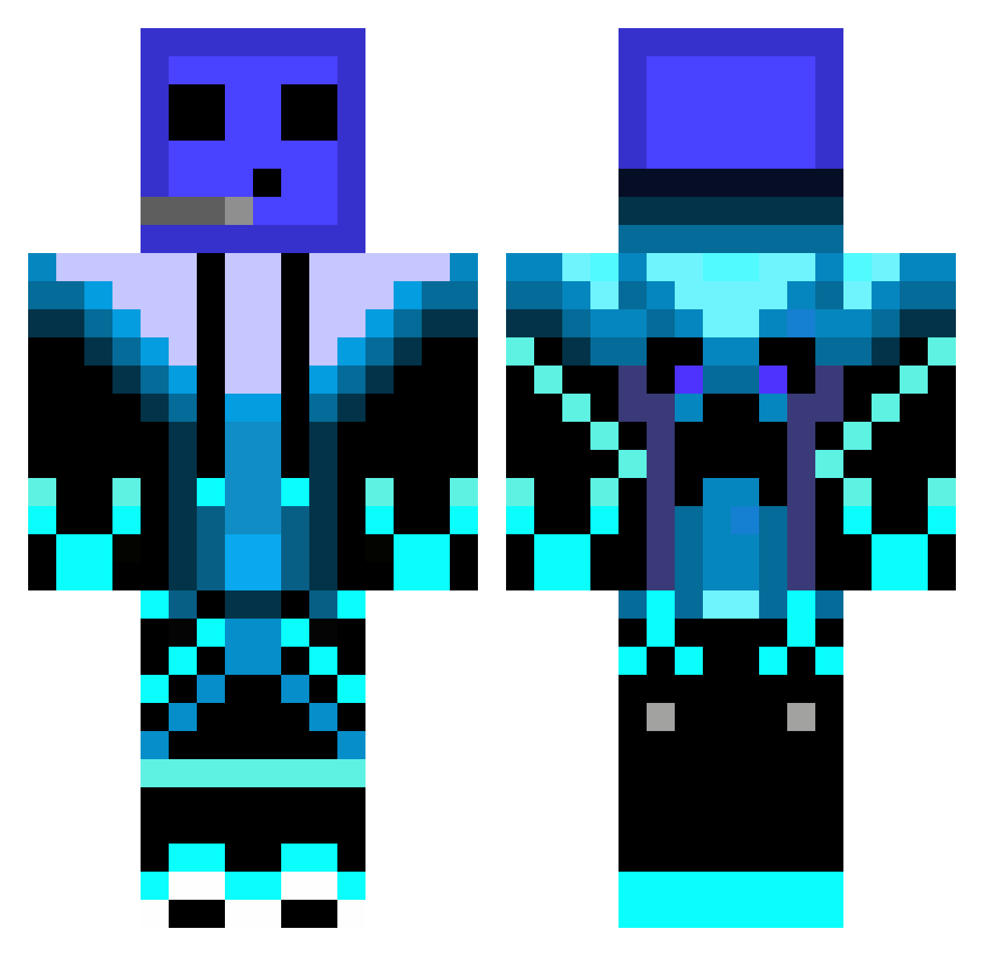 banty Minecraft skin, front and back view