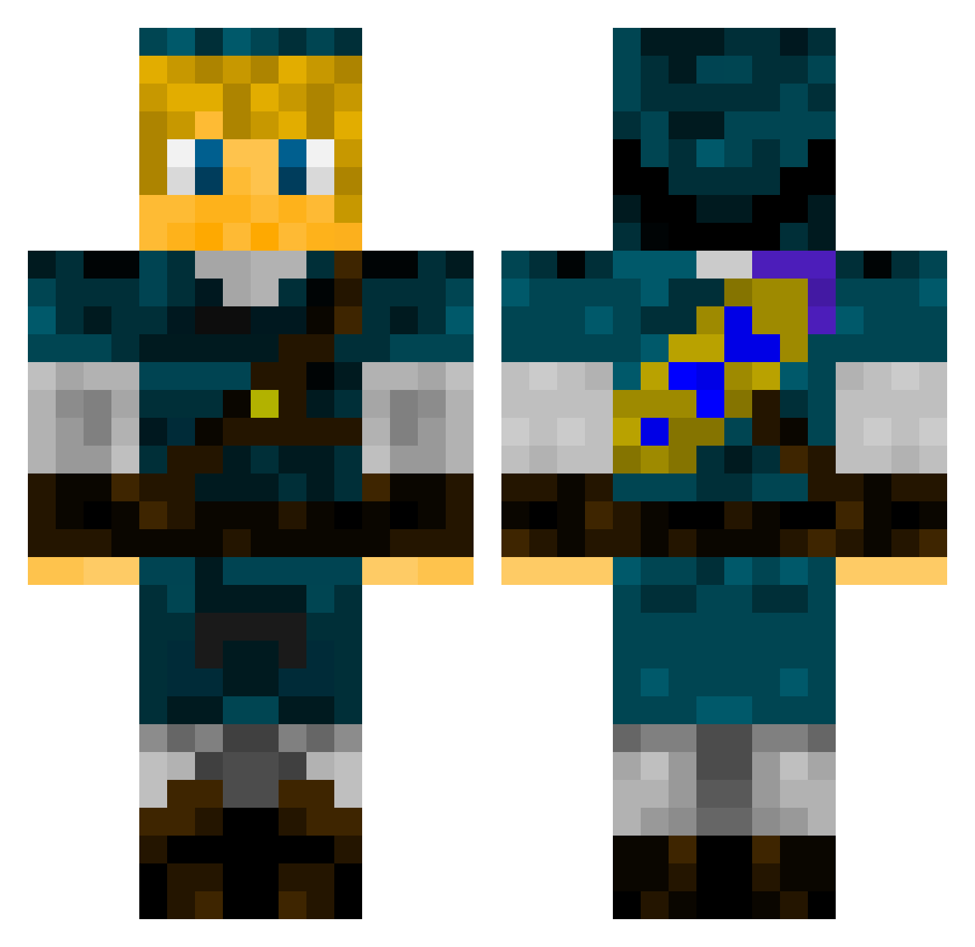 Smiledid Minecraft skin, front and back view