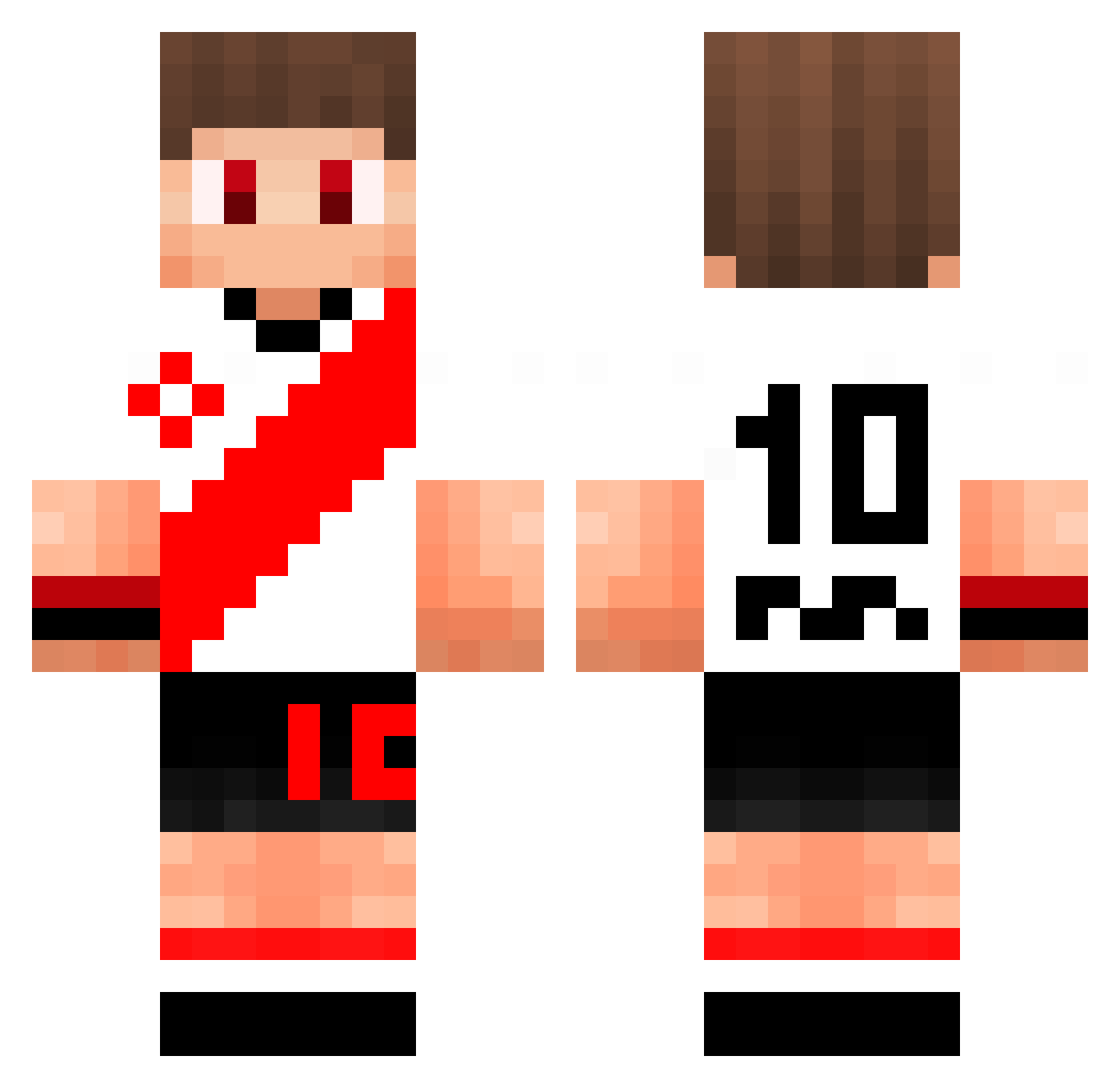 Faku_32 Minecraft skin, front and back view