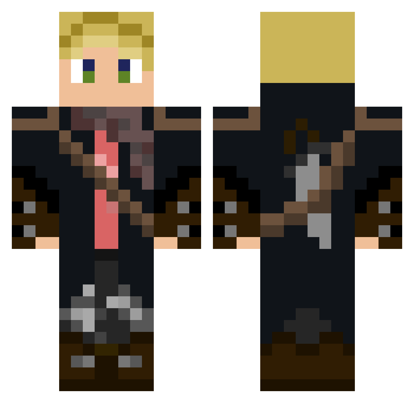 TacticalCrumpet Minecraft skin, front and back view