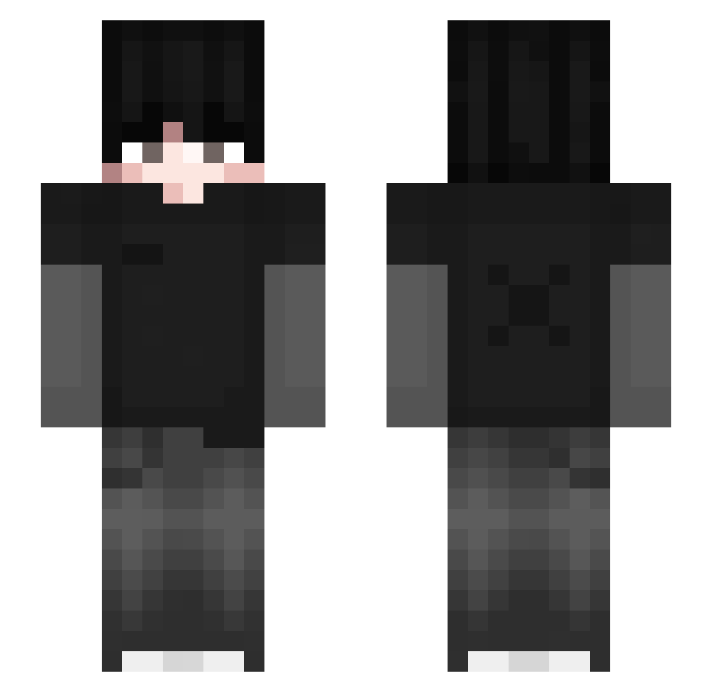 Axsyn Minecraft skin, front and back view