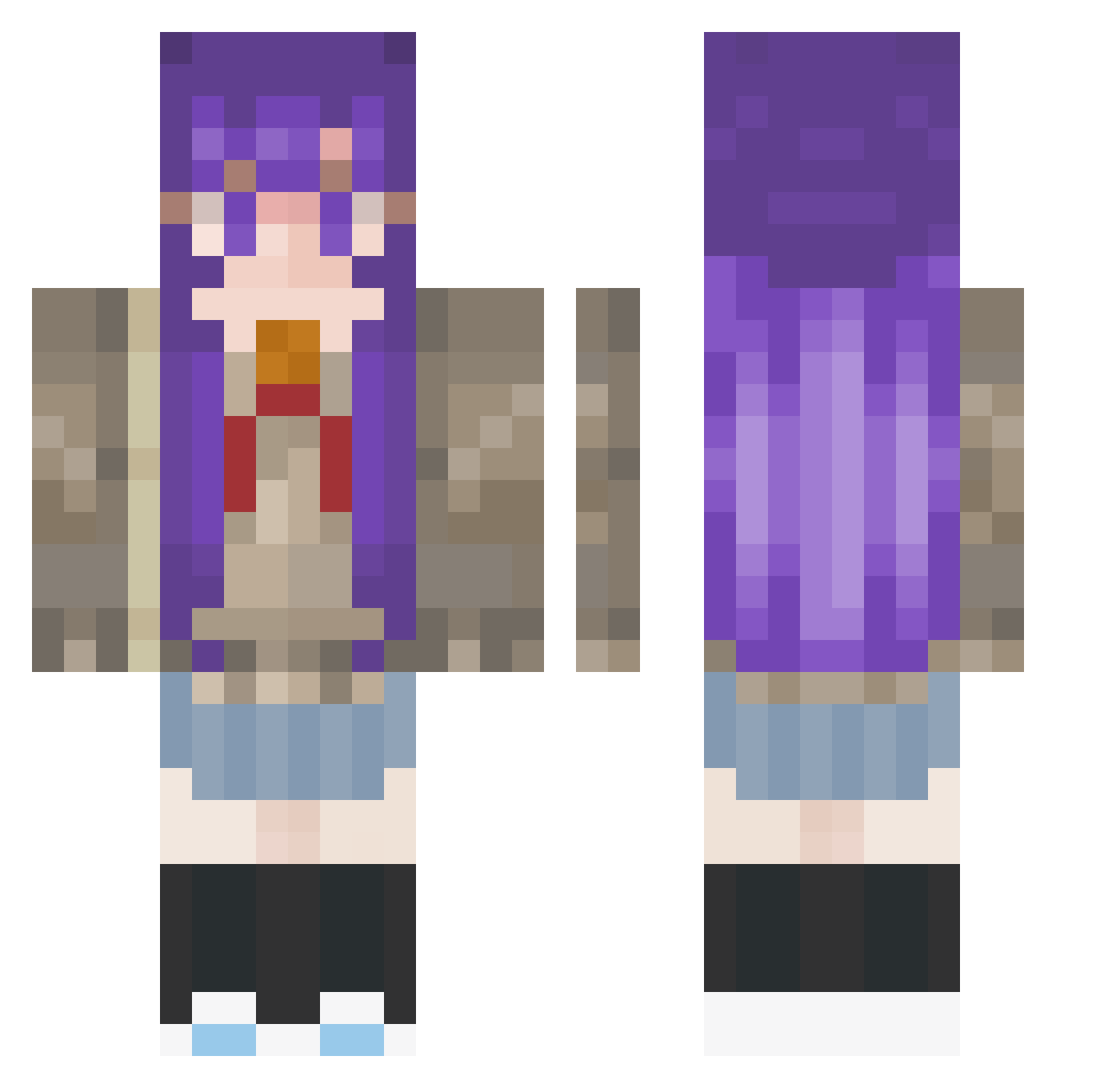 sayonara2g Minecraft skin, front and back view