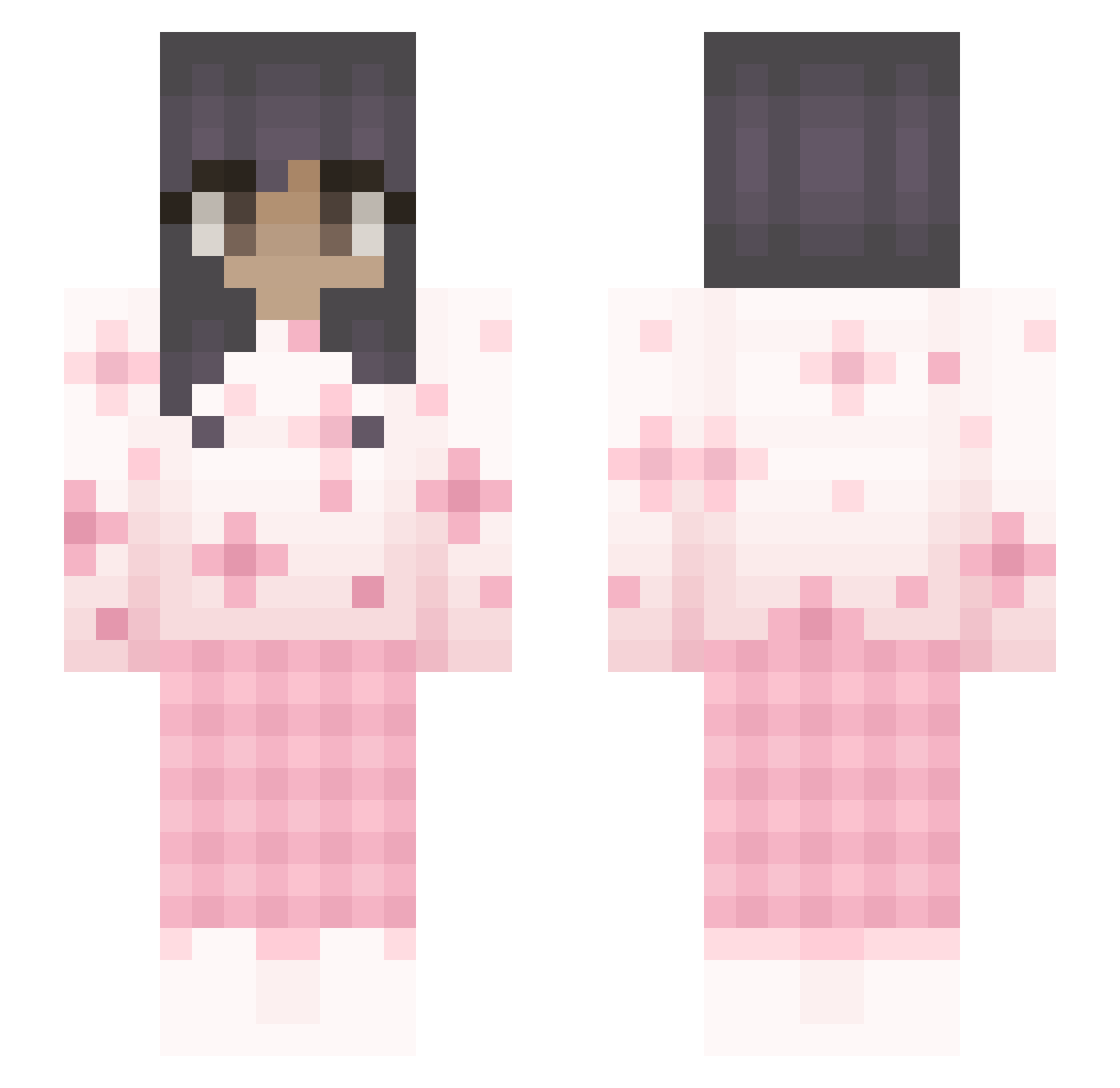 Ruriiko Minecraft skin, front and back view