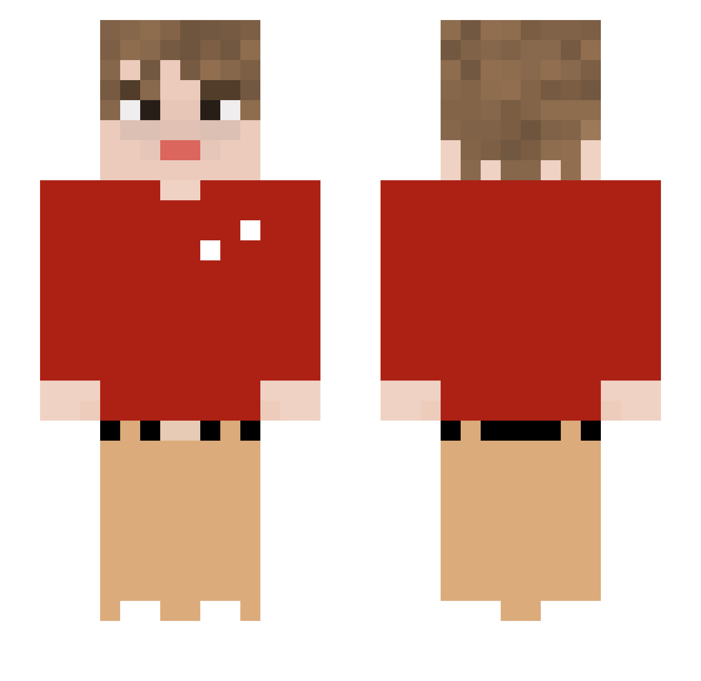 Svend_viking Minecraft skin, front and back view