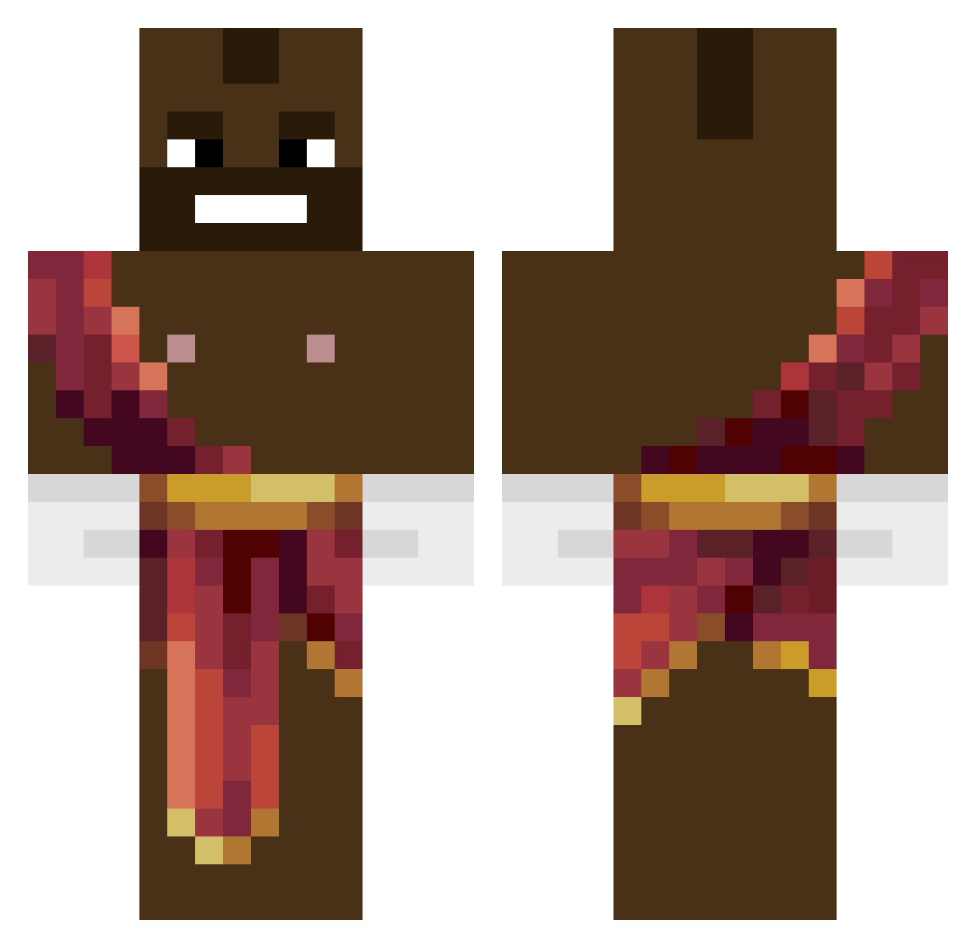BJR2800 Minecraft skin, front and back view