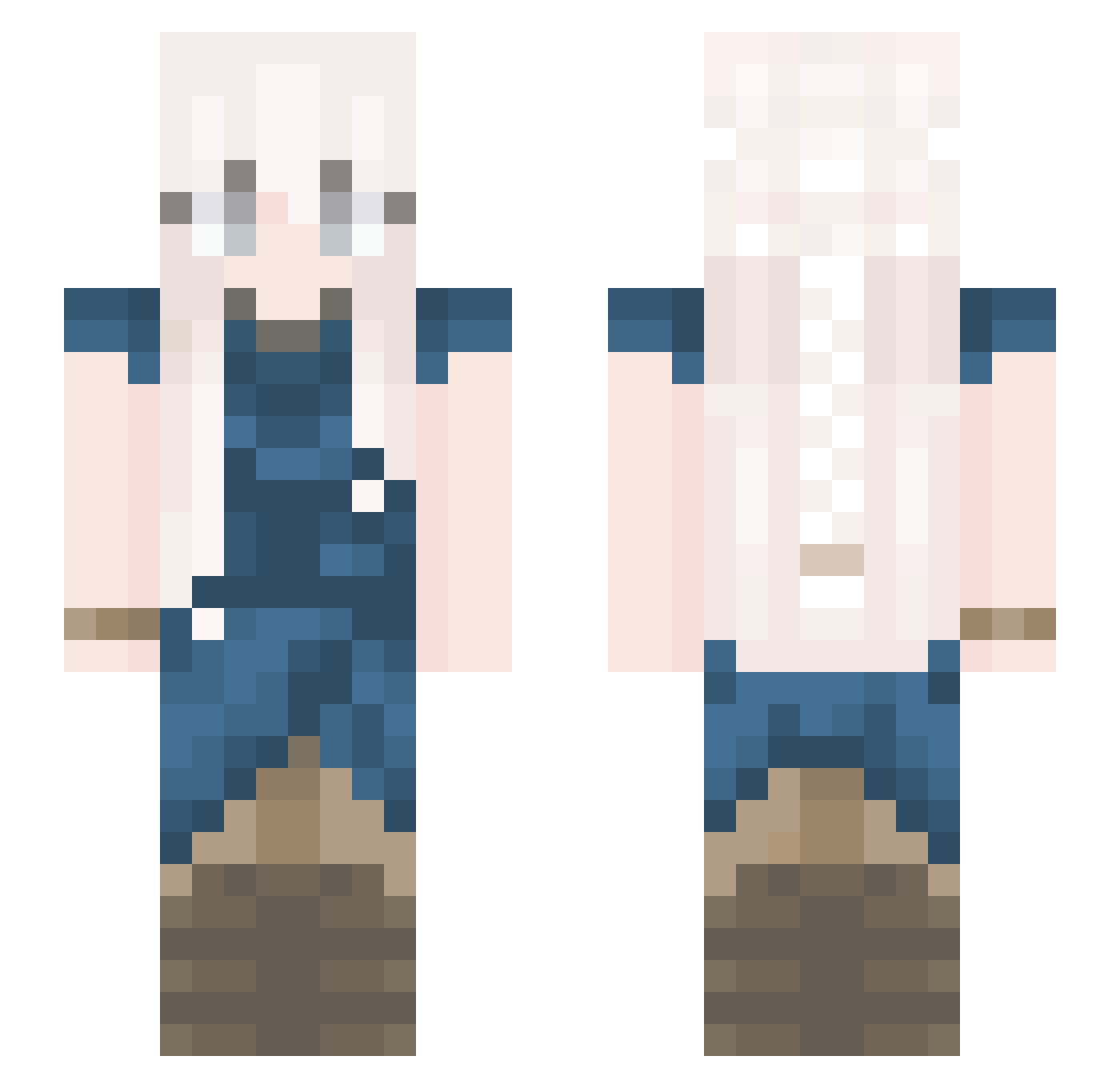rawrmia Minecraft skin, front and back view