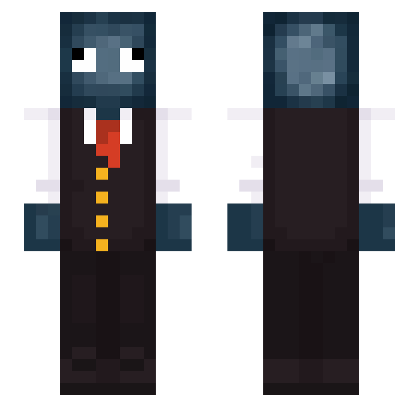 Freesty_ Minecraft skin, front and back view