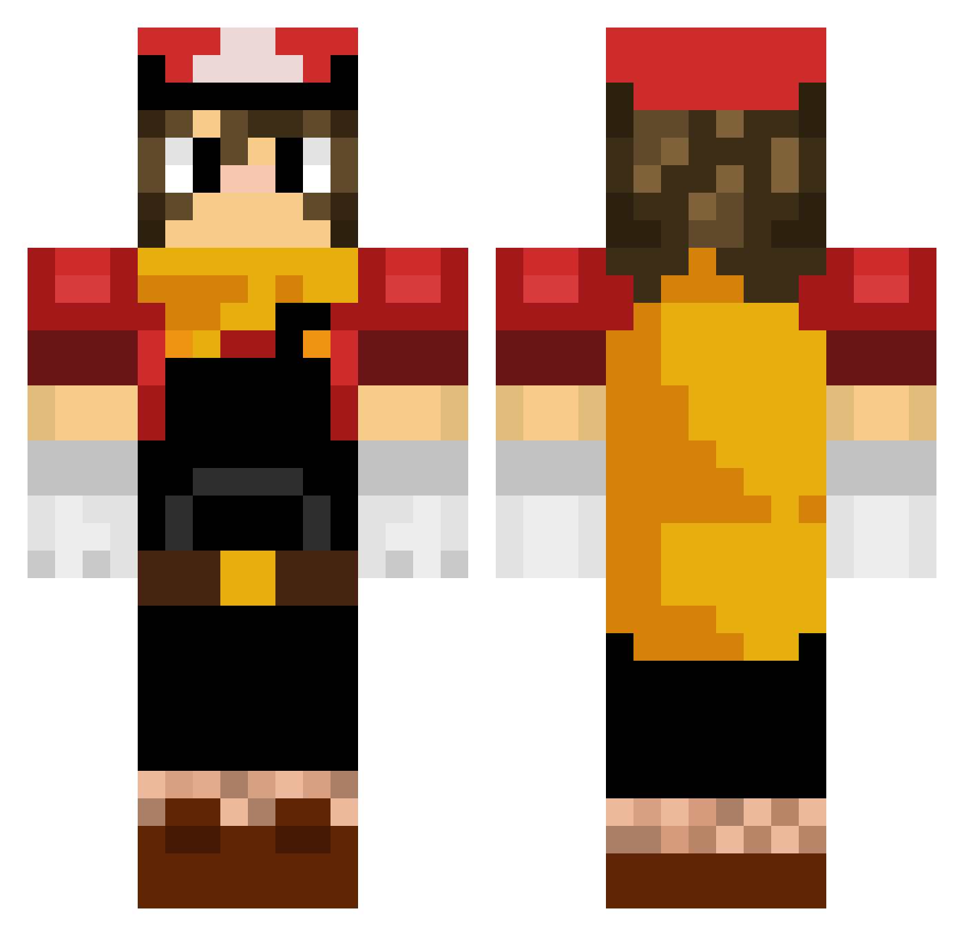SomeSmugIdiot Minecraft skin, front and back view