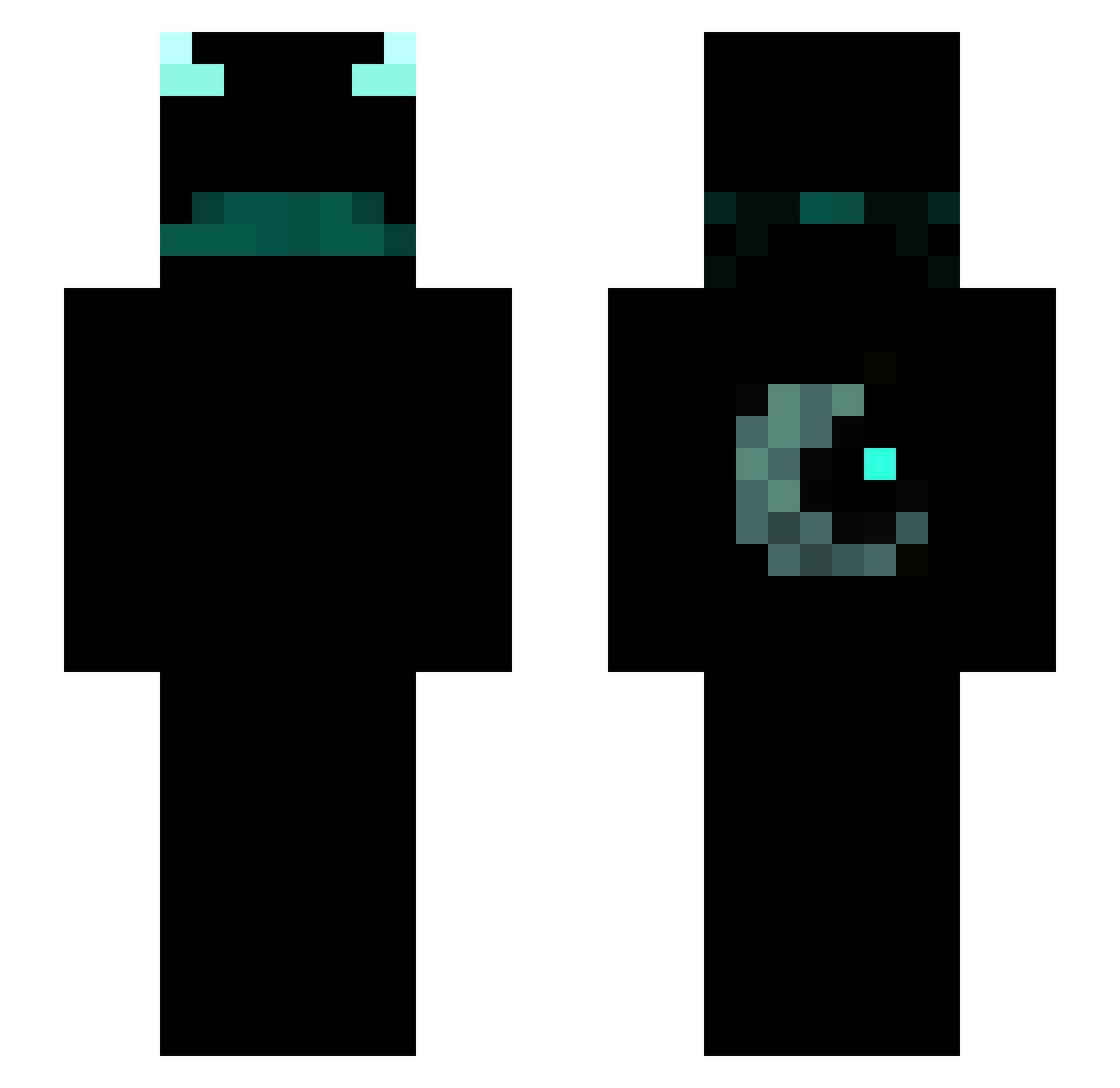 HiddenVo1d Minecraft skin, front and back view