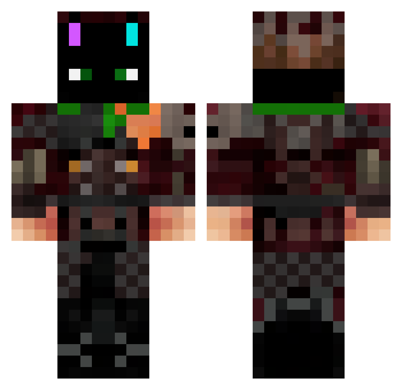 EvgenMMK Minecraft skin, front and back view
