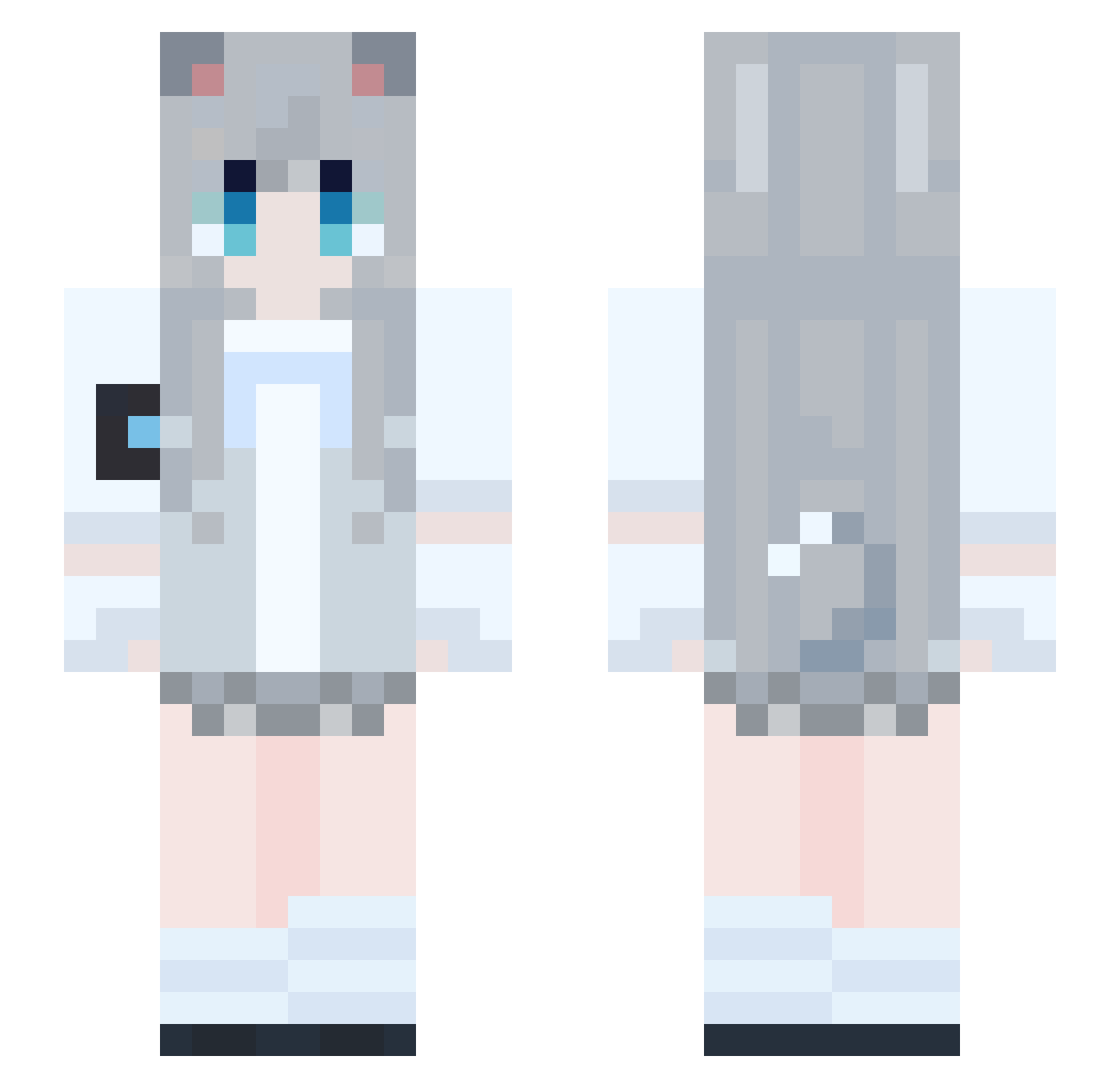 YuMao6663 Minecraft skin, front and back view