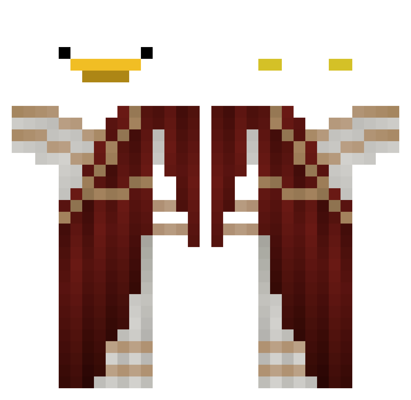 FreakyGOOSE89 Minecraft skin, front and back view