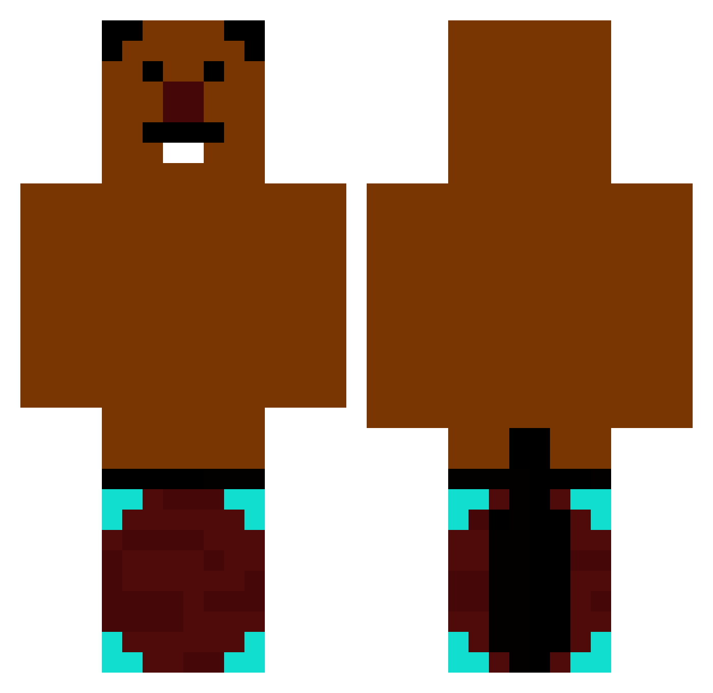 ldefix08 Minecraft skin, front and back view