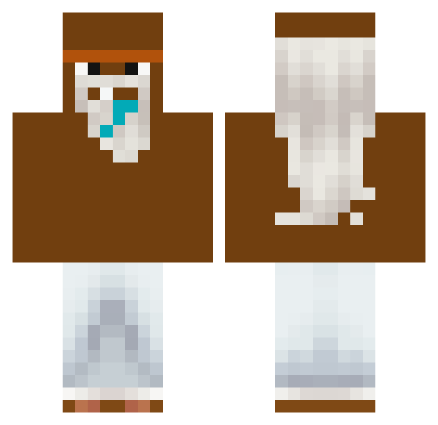 Shonkyyy Minecraft skin, front and back view