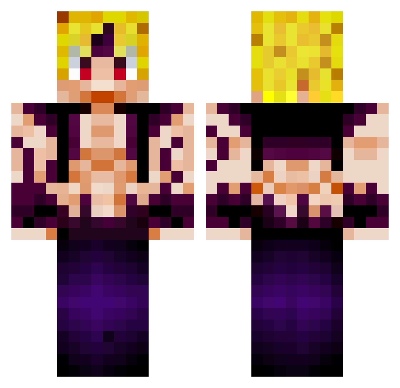 erwan03 Minecraft skin, front and back view
