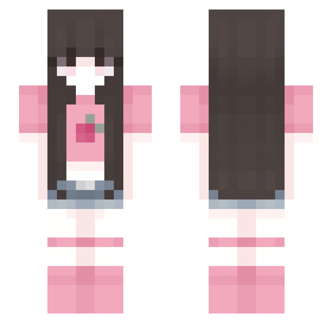 ohLucie Minecraft skin, front and back view