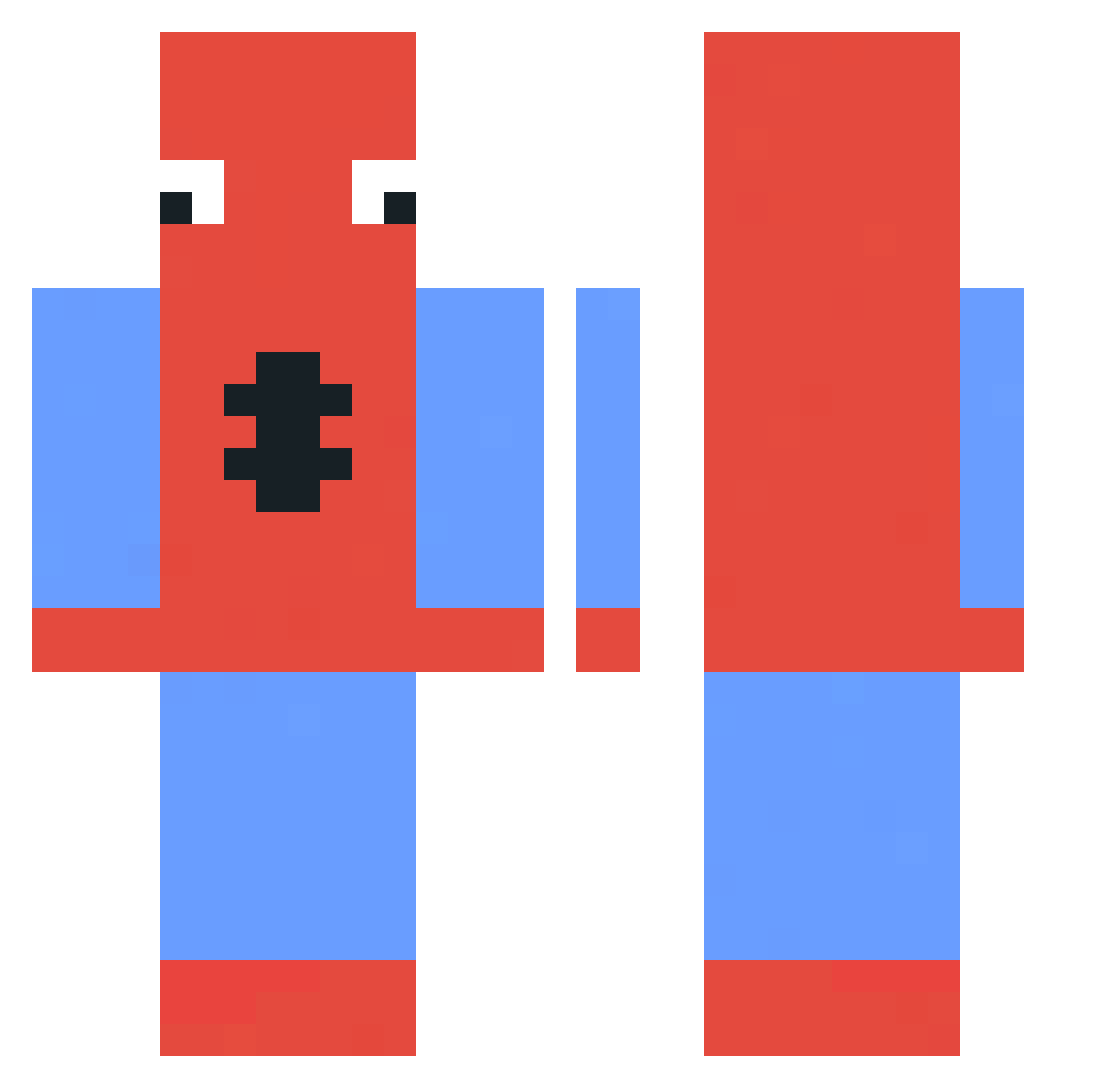 znznfnQldQld Minecraft skin, front and back view