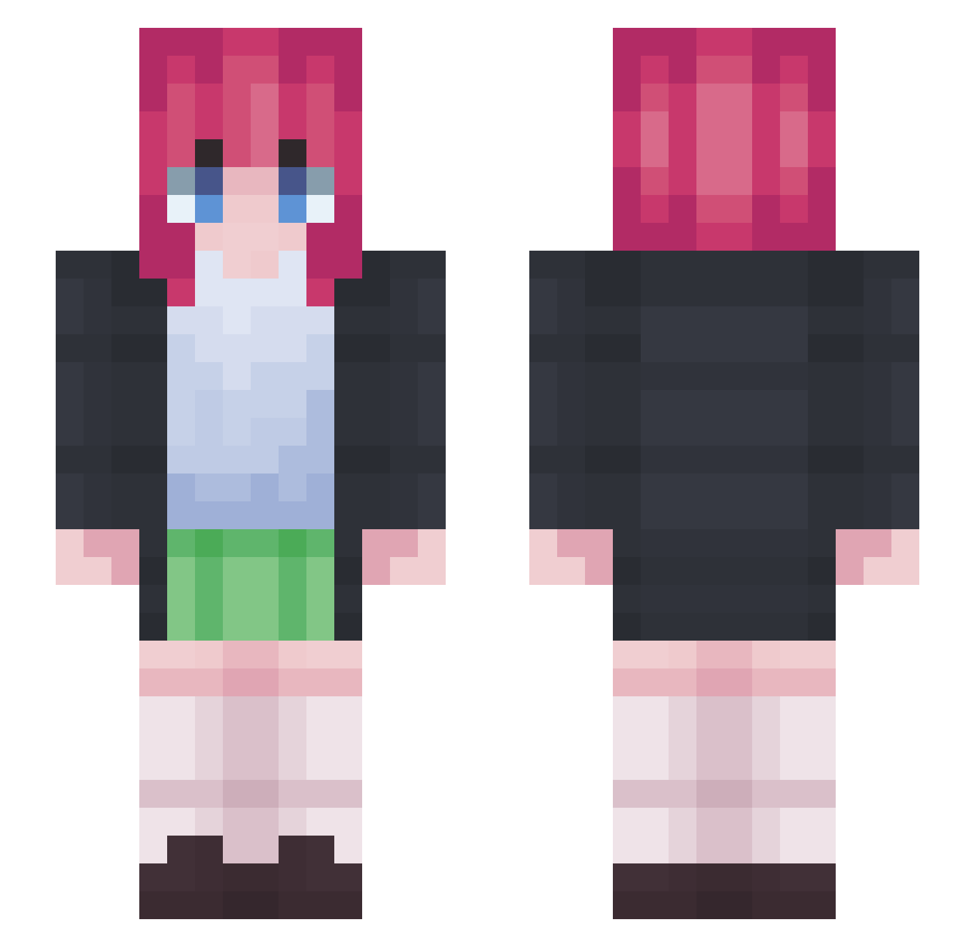 CorIrexT Minecraft skin, front and back view