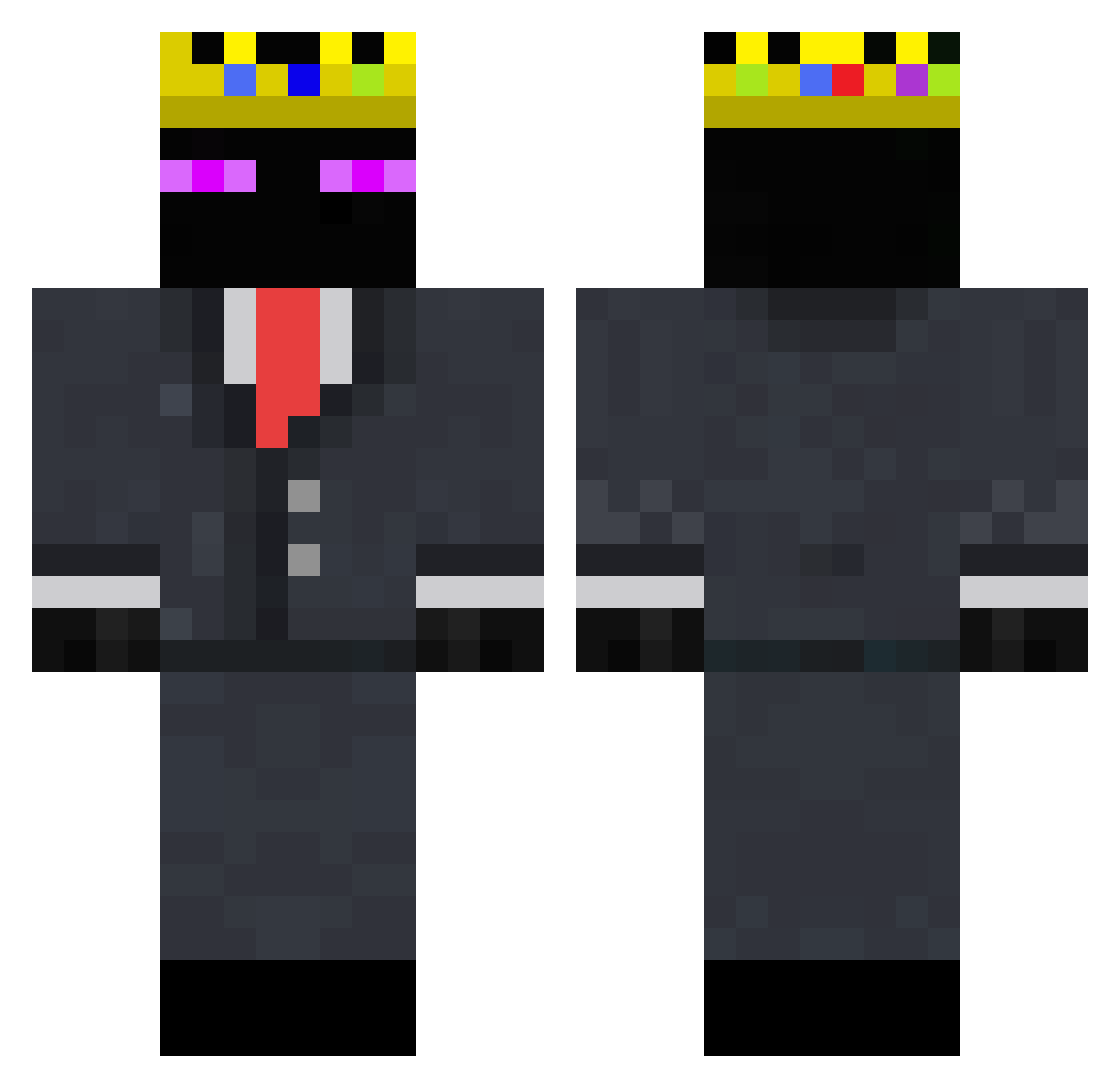 QwerkyDerps Minecraft skin, front and back view