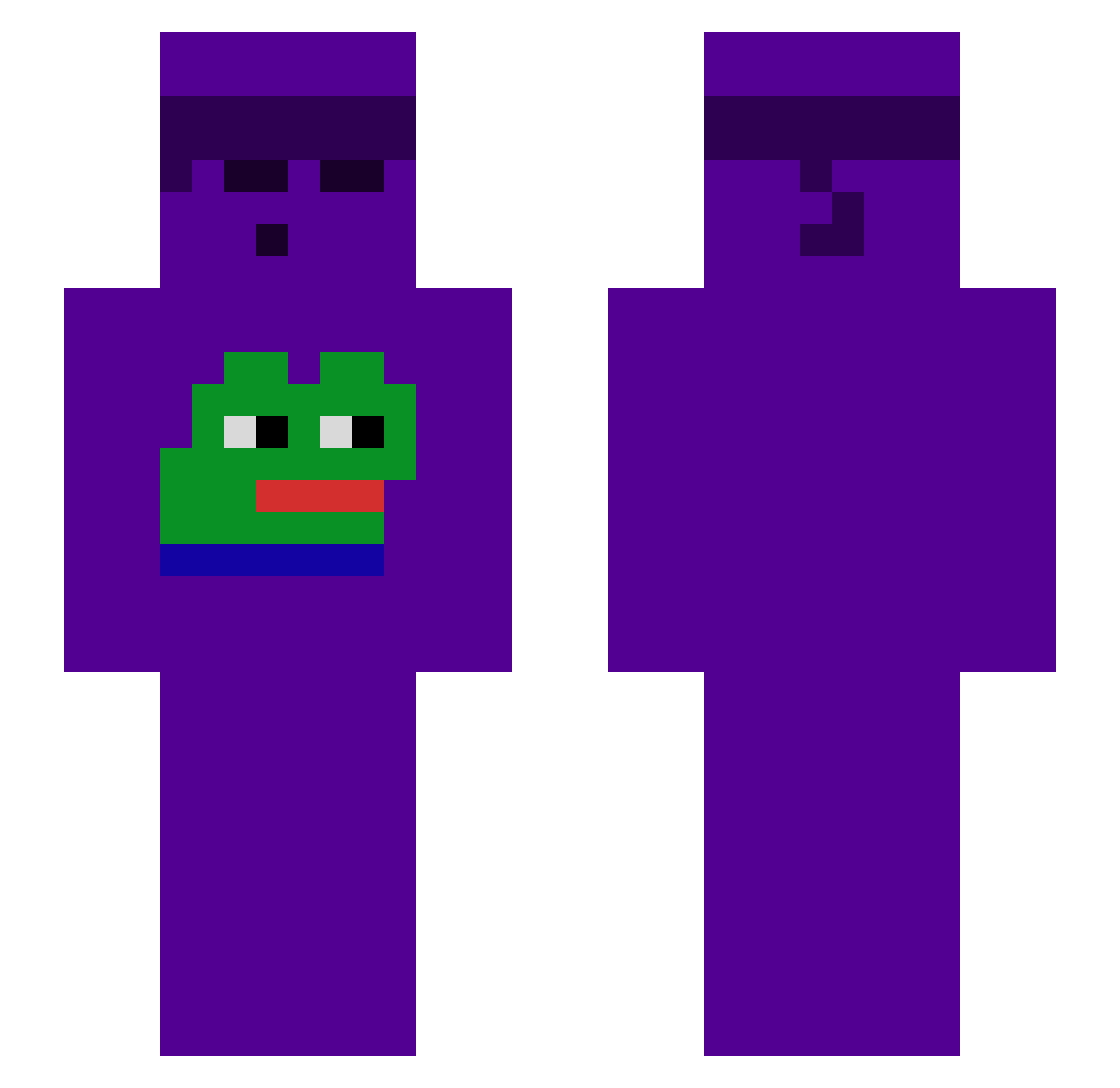 Txpflanzyy Minecraft skin, front and back view